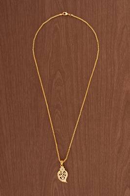 Mango pendant necklace MEDIUM length one gram gold 2