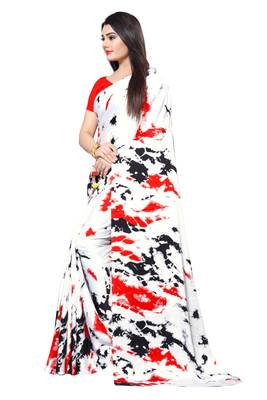Multicolor embroidered south silk saree with blouse 2