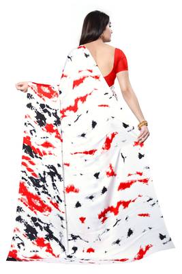 Multicolor embroidered south silk saree with blouse 3