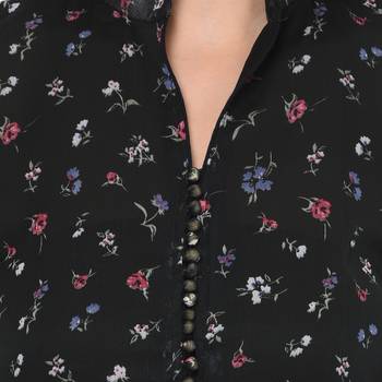 Black printed chiffon ethnic-kurtis 5