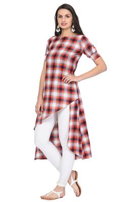 Red printed viscose ethnic-kurtis 2