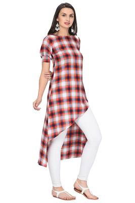 Red printed viscose ethnic-kurtis 3
