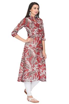 Red printed georgette ethnic-kurtis 3