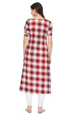Red printed viscose ethnic-kurtis 4
