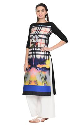 Multicolor printed rayon ethnic-kurtis 2