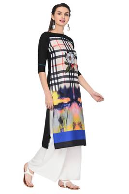 Multicolor printed rayon ethnic-kurtis 3