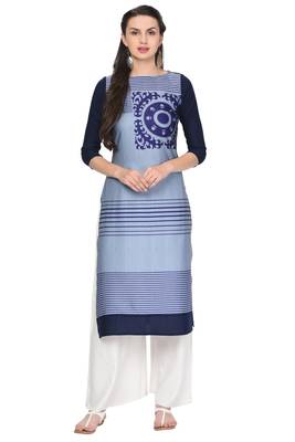 Silver printed rayon ethnic-kurtis 1