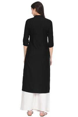 Grey printed rayon ethnic-kurtis 4