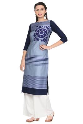 Silver printed rayon ethnic-kurtis 2