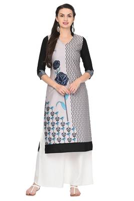 Grey printed rayon ethnic-kurtis 1