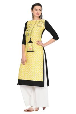 Black printed rayon ethnic-kurtis 2