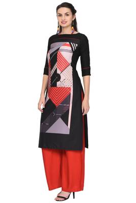 Black printed rayon ethnic-kurtis 2