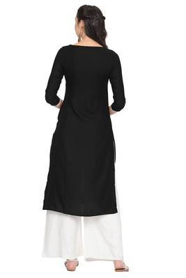 Black printed rayon ethnic-kurtis 4
