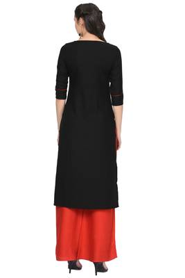 Black printed rayon ethnic-kurtis 4