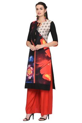 Black printed rayon ethnic-kurtis 2