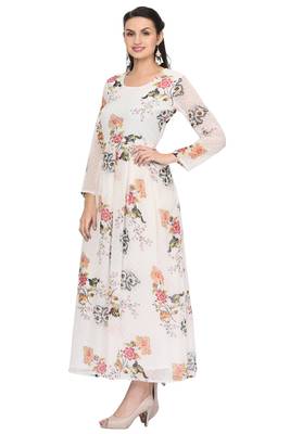 White printed georgette ethnic-kurtis 2