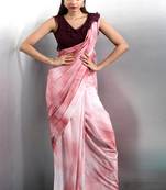 White printed Georgette saree