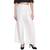 White Women's Rayon Solid Flared Palazzo