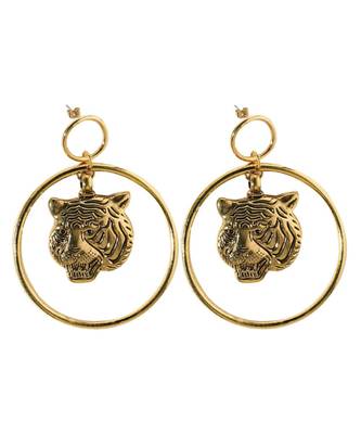 Golden Tiger Loop Drop Earrings 1