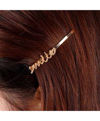 Smile golden hairpin 3