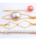 Lillie Pearl Golden 4 Hair Pin Set
