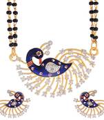 Blue diamond mangalsutra