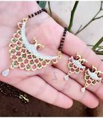 Multicolor diamond mangalsutra