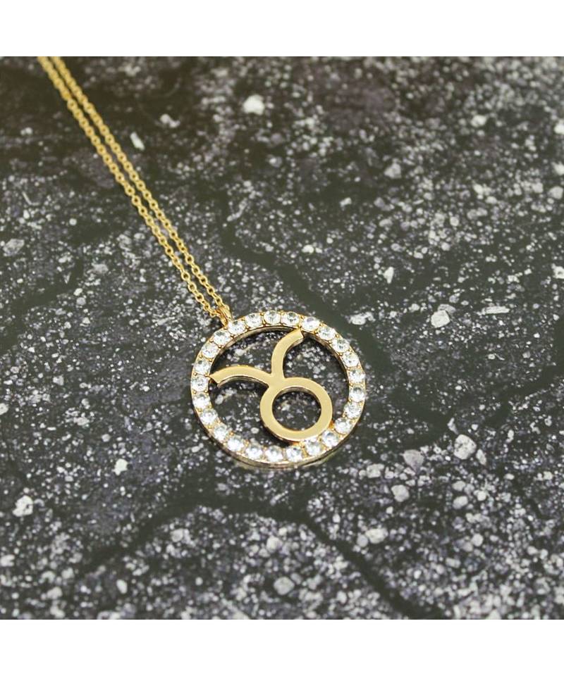 Taurus zodiac Sign Crystal Pendant
