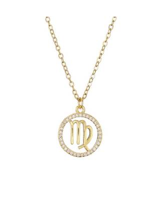 Virgo zodiac Sign Crystal Pendant 1