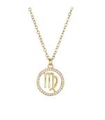 Virgo zodiac Sign Crystal Pendant