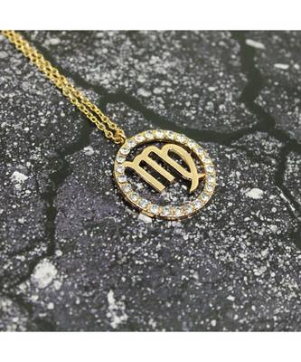 Virgo zodiac Sign Crystal Pendant 2