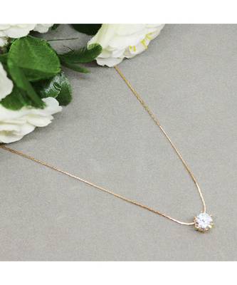 yellow Gold Crystal Pendant 1