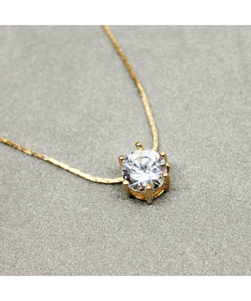yellow Gold Crystal Pendant