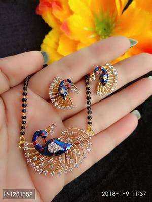 Blue diamond mangalsutra 2