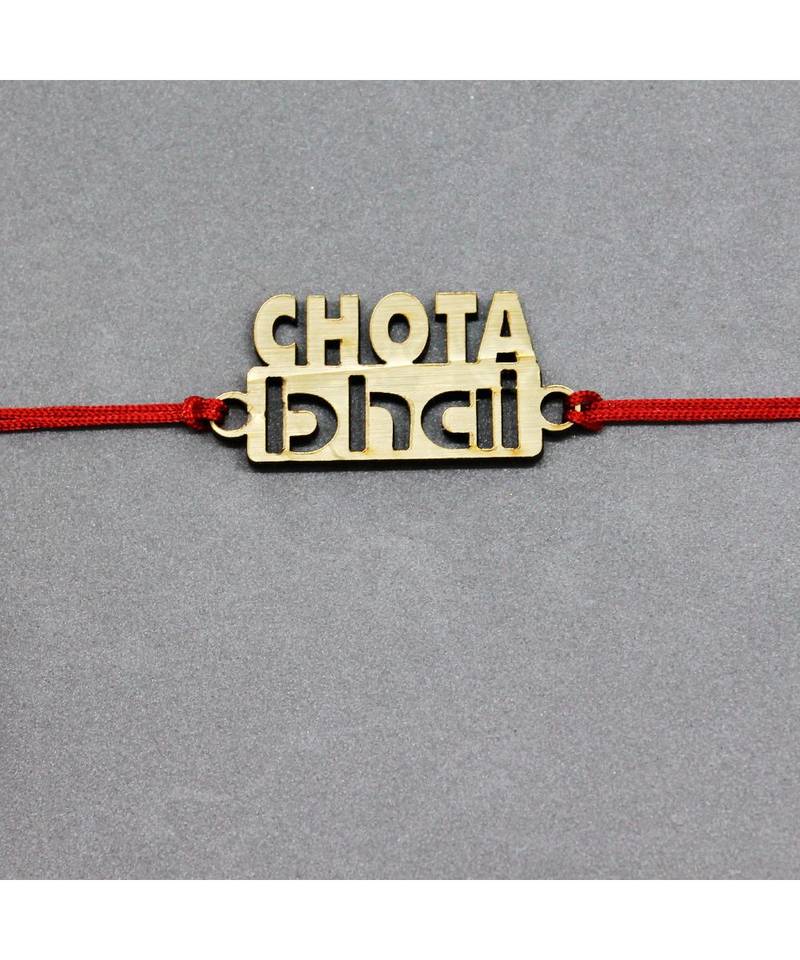 Chota Bhai Gold Red Rakhi