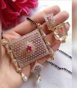 Pink diamond mangalsutra