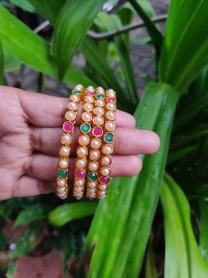 Multicolour Beaded Bangles Set Of 4 1