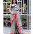 Ash Grey Cotton Gheecha Saree With Red And Black Border