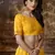 Yellow Thread Embroidery Silk Semi Stitched bridal lehenga