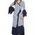 blue Rayon Geomatrical  Printed Ruffle Kurta