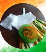 tricolor Art silkcolor lehenga