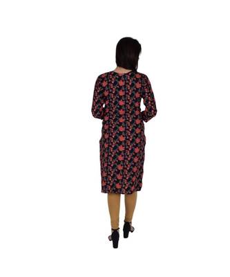 Womens Rayon Multi Straight Round Neck  Knee Length Kurti 3