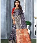 Banarasi soft silk champion saree with Blouse