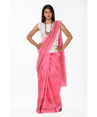 Paint the town pink Wrap in 1 Minute saree 1