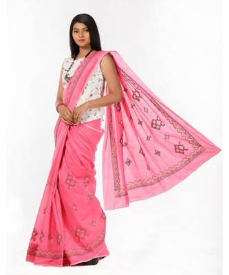 Paint the town pink Wrap in 1 Minute saree 3