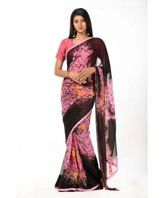Flowery Bouquet Wrap in 1 Minute saree 1