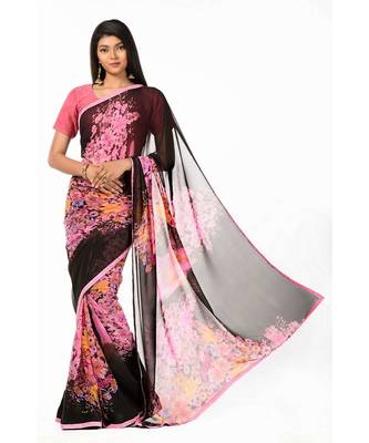 Flowery Bouquet Wrap in 1 Minute saree 3