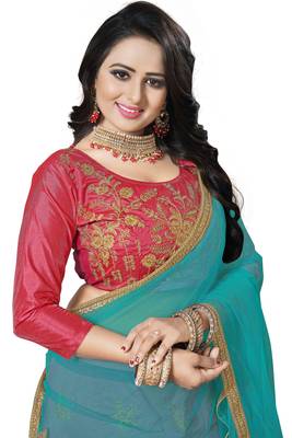 Pink Embroidered Silk Semi Stitched Lehenga 4