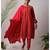 red Aabha cotton Kurta,Pant And Dupatta Set of three