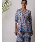 turquoise Bodhi cotton Kurta